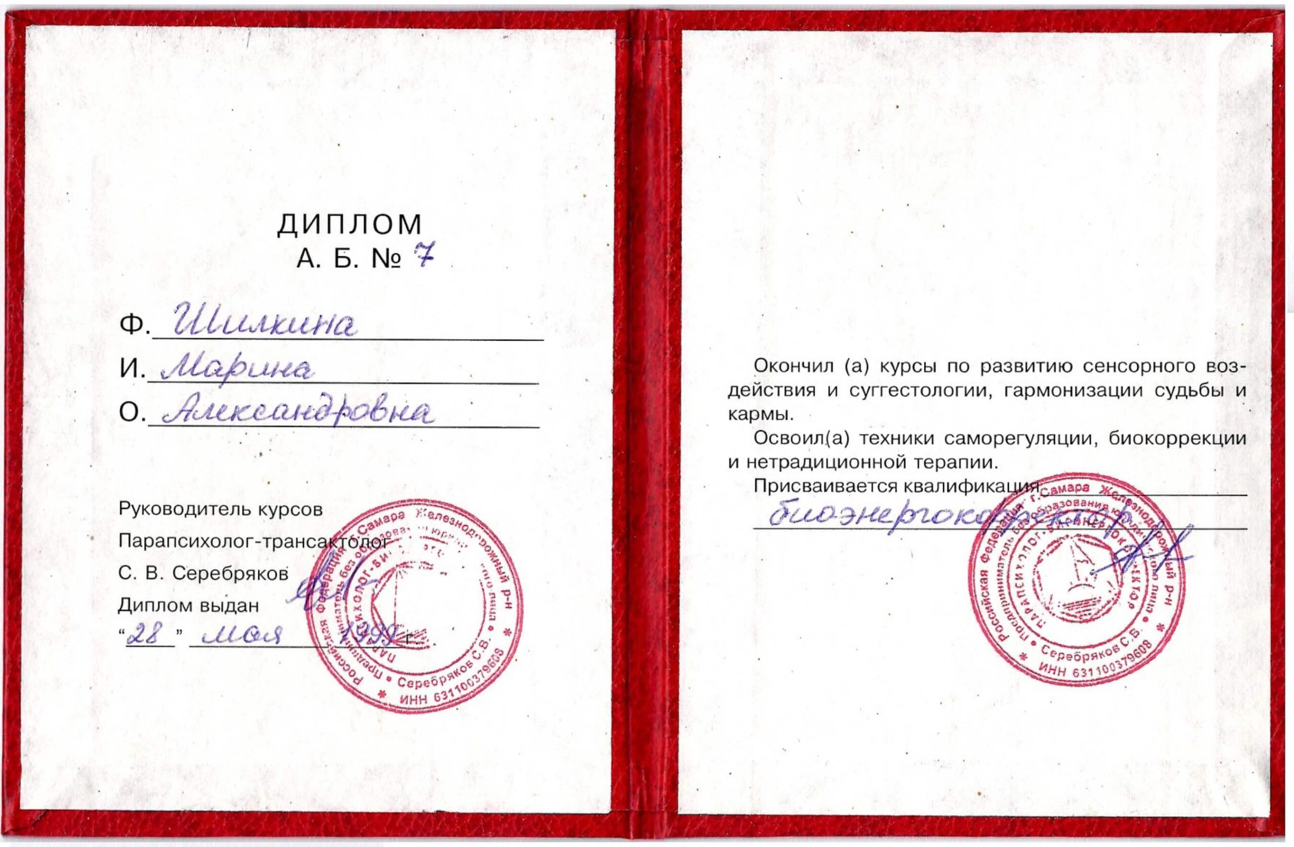 Диплом-Биоэнергокорректор - Шилкина М.А. -278_page-0001